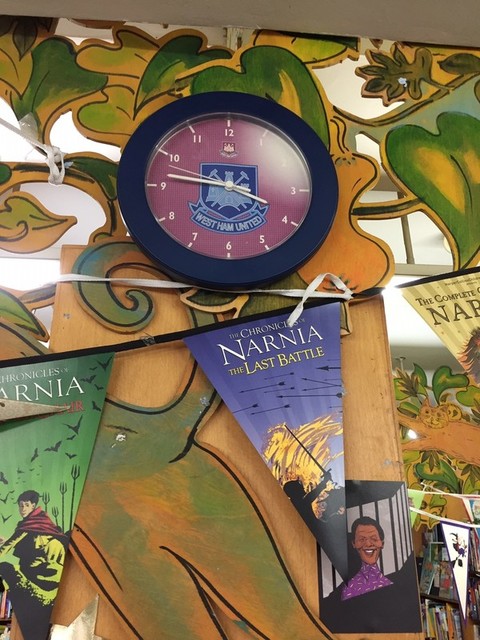 West Ham clock in children's bookshop