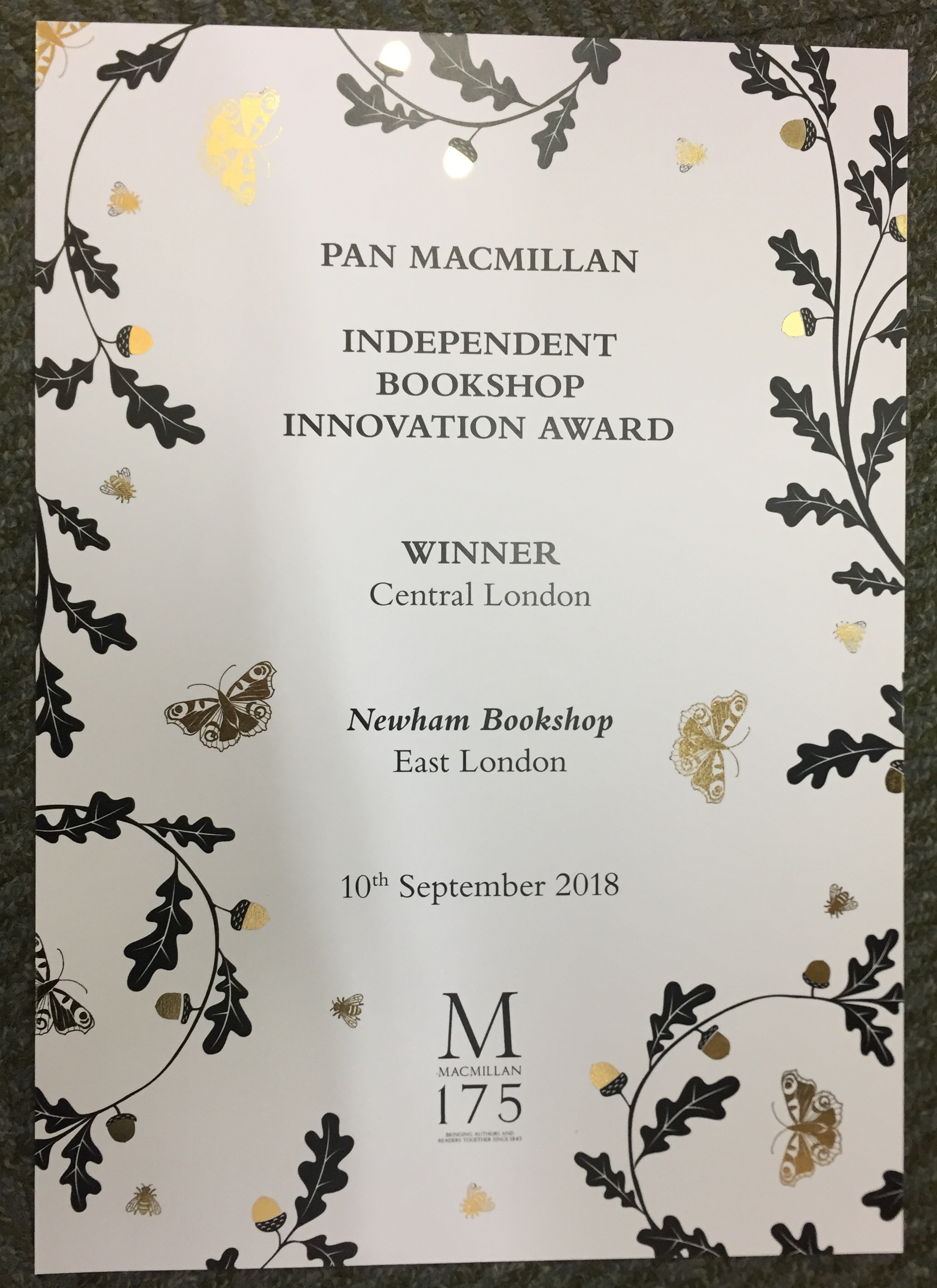Pan Macmillan certificate