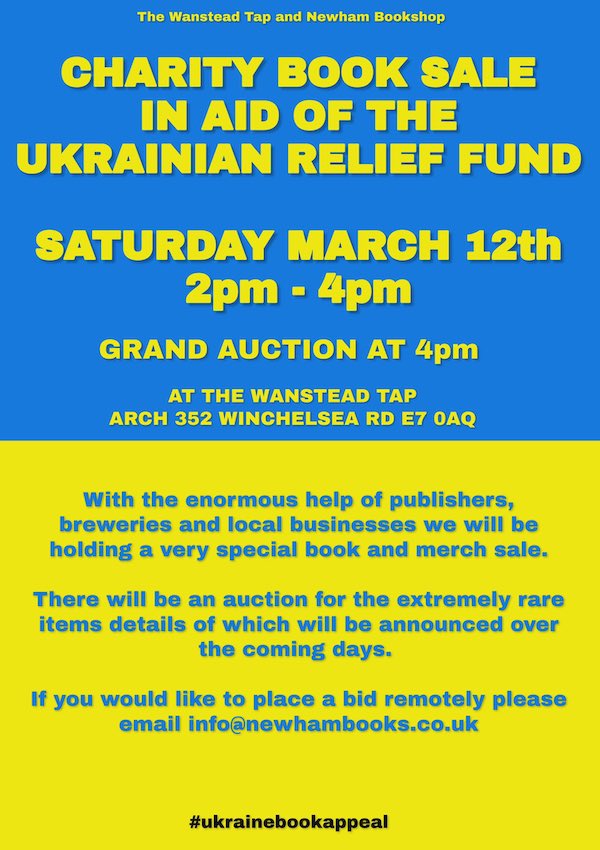 Ukraine book sale and auction poster